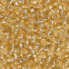 Light Gold Silver Lined Miyuki Size 15 Seed Beads, Colour 0002, 100 Grams Light Gold Silver Lined Miyuki Size 15 Seed Beads, Colour 0002, 100 Grams