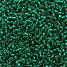 Miyuki Size 11 Seed Beads, Emerald Green Silver Lined, Colour 0017, 250 Grams Miyuki Size 11 Seed Beads, Emerald Green Silver Lined, Colour 0017, 250 Grams