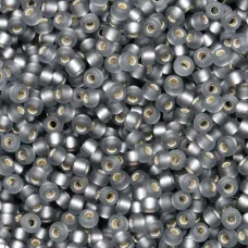 Grey Silver Lined Matte, Miyuki 11/0 Seed Beads, Colour 0021F, 250 Grams Grey Silver Lined Matte, Miyuki 11/0 Seed Beads, Colour 0021F, 250 Grams