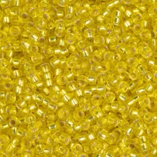 Yellow Silver Lined, Miyuki 11/0 Seed Beads, Colour 0006, 250 Grams Yellow Silver Lined, Miyuki 11/0 Seed Beads, Colour 0006, 250 Grams