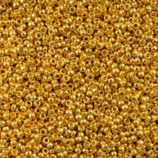24kt Gold Plated, Miyuki 11/0 Seed Beads, Colour 0191, 50 Grams 24kt Gold Plated, Miyuki 11/0 Seed Beads, Colour 0191, 50 Grams