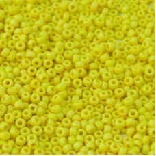 AB Matte Yellow Opaque, Miyuki 11/0 Seed Beads, Colour 0404FR, 250 Grams AB Matte Yellow Opaque, Miyuki 11/0 Seed Beads, Colour 0404FR, 250 Grams