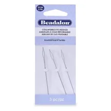 Beadalon 700K-100 Collapsible Eye Needles, 2.5", Assorted, 3 Pack Beadalon 700K-100 Collapsible Eye Needles, 2.5", Assorted, 3 Pack